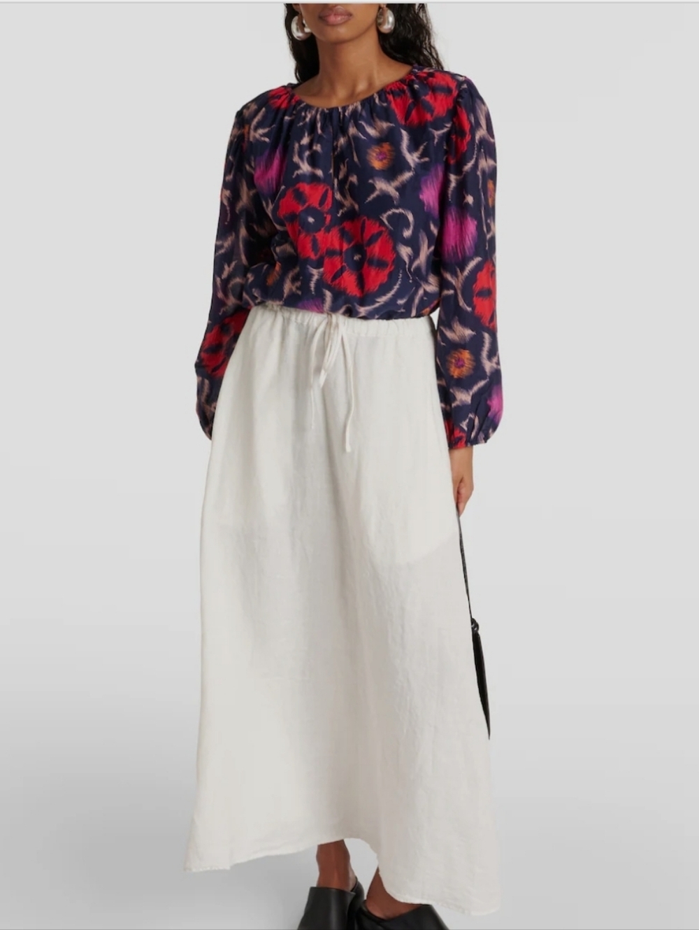 Velvet By Graham Spencer Fraser Silk Cotton Blouse Small